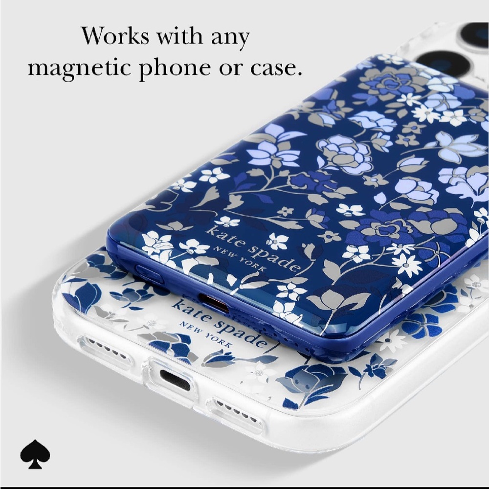 Kate Spade New York Flowerbed Blue MagSafe Battery Pack - Picture 3 of 7